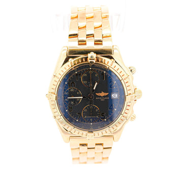 Breitling 18K Yellow Gold Chronomat Black Dial 1884 Ref. K13050.1 w/ Box & Papers – Assay Jewelers