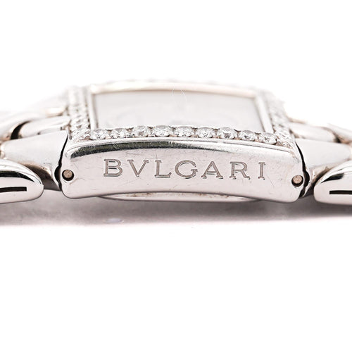 Bvlgari Trika Diamond 18K White Gold Integral Bracelet Square Watch Full Set