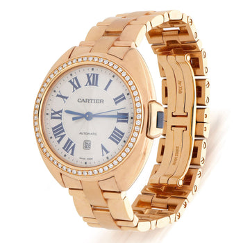 Cartier Clé de Cartier WJCL0003 Diamond Bezel 18K Rose Gold Watch Full Set – Assay Jewelers