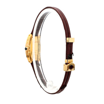 Cartier Mini Tonneau Lanieres 2592 18K Rose Gold Burgundy Strap Quartz Watch – Assay Jewelers