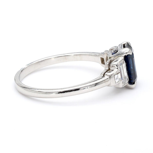 Cartier Paris Art Deco Royal Blue 2.3 Carat No Heat Sapphire and Diamond Ring