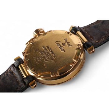 Cartier Pasha 1035 Automatic Watch 18K Gold Ivory Dial Alligator Strap 35mm – Assay Jewelers