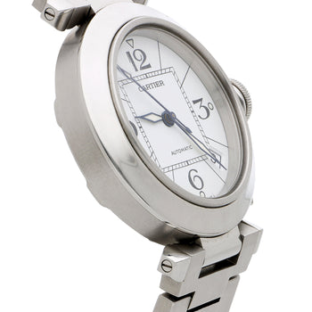 Cartier Pasha C W31074M7 35mm Steel White Arabic Dial Automatic Full Set Watch – Assay Jewelers
