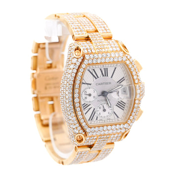 Cartier Roadster XL Chronograph 2619 in 18K Gold Diamond Set Watch – Assay Jewelers