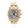 Cartier Roadster XL Chronograph 2619 in 18K Gold Diamond Set Watch