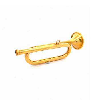 Cartier Signed Gold Plated Sterling Silver Bugle Trumpet Horn Pendant Charm – Assay Jewelers