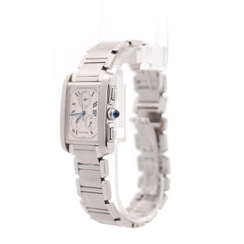 Cartier Tank Francaise Chronoflex Ref 2303 Stainless Steel Quartz Chrono Watch – Assay Jewelers