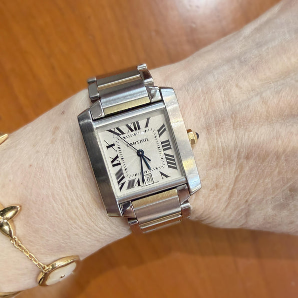 Cartier Tank Francaise Large 28mm Two Tone Automatic Date Watch