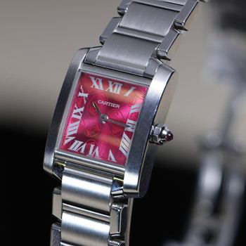 Cartier Tank Francaise W51030Q3 Raspberry Rose Dial Christmas Edition Watch – Assay Jewelers