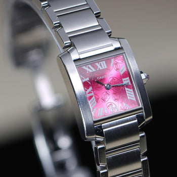 Cartier Tank Francaise W51030Q3 Raspberry Rose Dial Christmas Edition Watch – Assay Jewelers