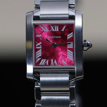 Cartier Tank Francaise W51030Q3 Raspberry Rose Dial Christmas Edition Watch – Assay Jewelers