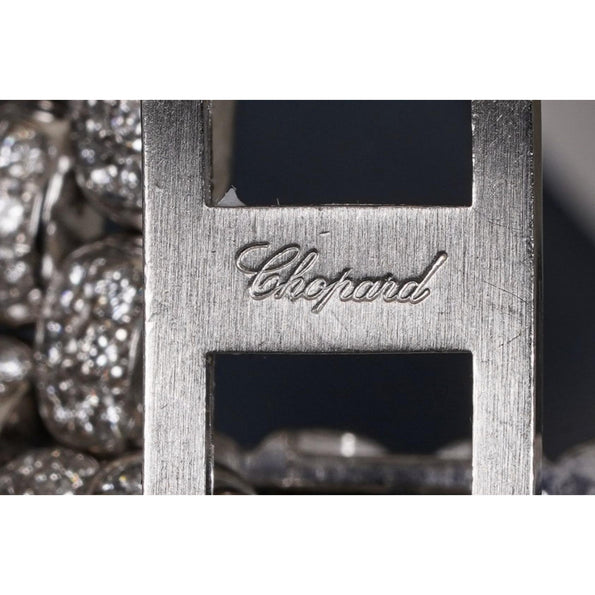 Montre-bracelet Chopard Happy Sport pour femme, quartz, 26 mm, en or blanc 18 carats, avec diamants