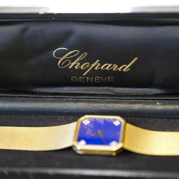 Chopard Blue Lapis Lazuli 18K Gold 26mm Vintage Watch Circa 1970s