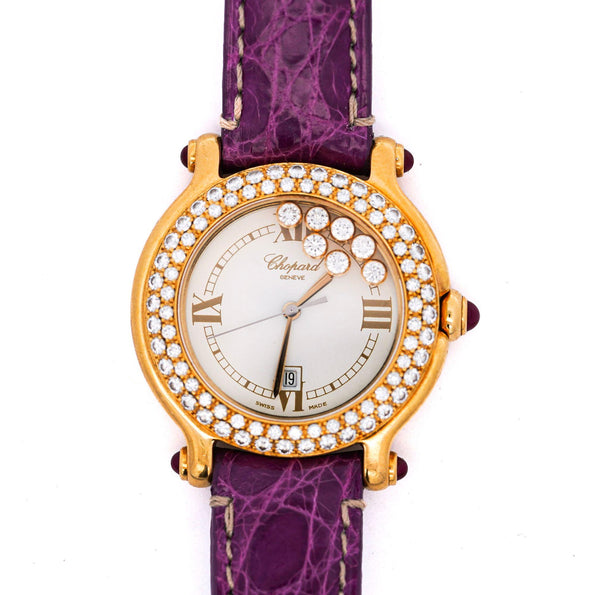 Chopard Happy Diamond Sport 32mm Ref. 4144 18K Gold Quartz Watch