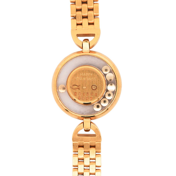 Chopard Happy Diamonds 22.05 Carat Diamond Ref 4097 Bezel 18K Yellow Gold Watch