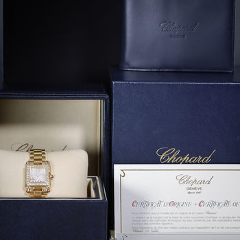 Chopard Happy Sport 27/6851-21/11 Diamond and Ruby 18K Rose Gold Full Set Watch – Assay Jewelers