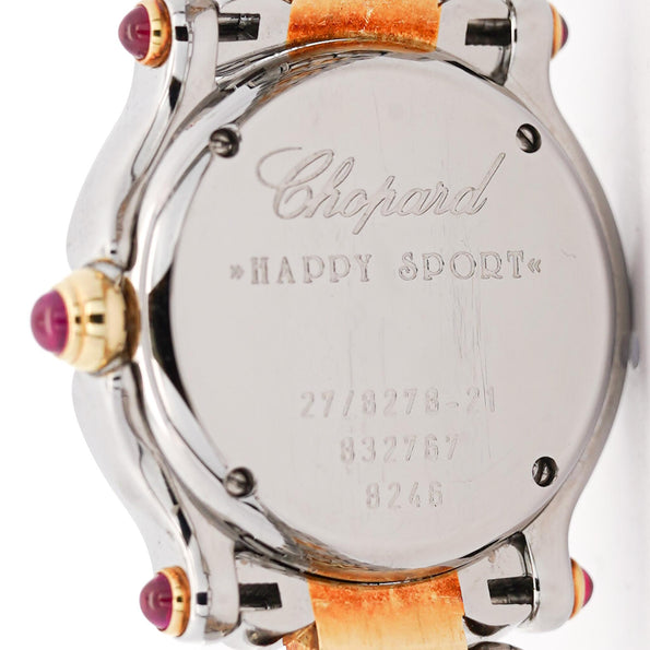 Chopard Happy Sport 8246 Two-Tone Floating Diamond and Ruby 1990 Vintage Watch