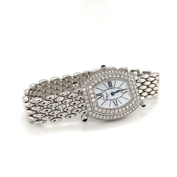 Montre Chopard Classic 10/6560-23 pour femme, lunette diamantée, en or blanc 18k