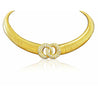 Diamond Interlocking Double Circle Flexible Choker in 18k Gold