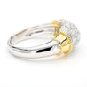 Diamond Platinum & 18K Gold Two Tone Pave Band Ring