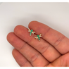 Emerald Dragonfly Stud Earrings in 14K Gold