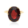 GIA 8.89 Carat Oval Pyrope Almandine Garnet Six Prong 18K Yellow Gold Solitaire