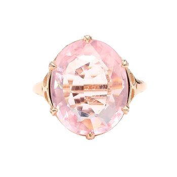 GIA Cert. 8.5 Carat Morganite & Diamond 18k Rose Gold Cocktail Jacket Ring – Assay Jewelers