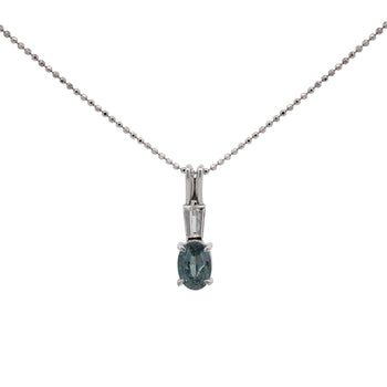 GIA Certified 0.86 Carat Brazilian Alexandrite & Diamond Platinum Drop Necklace – Assay Jewelers