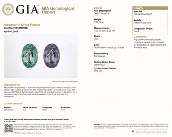 GIA Certified 0.86 Carat Brazilian Alexandrite & Diamond Platinum Drop Necklace – Assay Jewelers