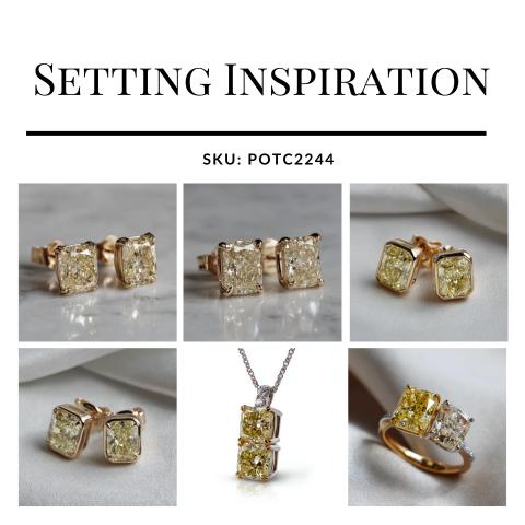 GIA Certified 10.52 Carat Fancy Light Yellow Radiant Cut Diamond Pair Loose