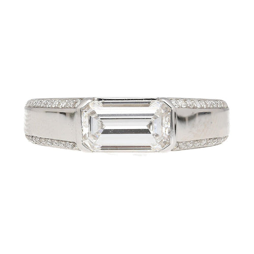 VVS2 Diamond East West Band Ring