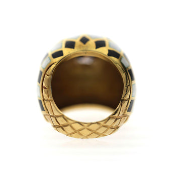 GIA Certified 1.38 Carat Fancy Orangy Brown Diamond Enamel 18K Gold Dome Ring – Assay Jewelers