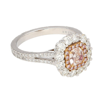 GIA Certified 1.51 CTTW Fancy Light Brown Pink Internally Flawless Diamond Ring – Assay Jewelers