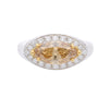 GIA Certified 1.58 Carat Fancy Deep Brownish Orangy Yellow Marquise Diamond Ring