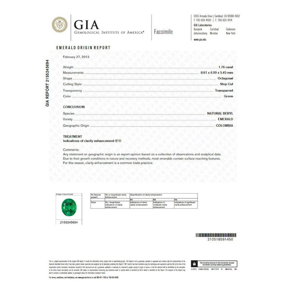 GIA Certified 1.76 carat Minor Oil Oval Colombian Emerald & Diamond Halo Ring in 18K