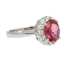 GIA Certified 1.81 Carat No-heat Padparadscha Sapphire & Diamond Ring