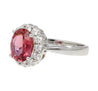 GIA Certified 1.81 Carat No-heat Padparadscha Sapphire & Diamond Ring