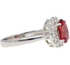 GIA Certified 1.81 Carat No-heat Padparadscha Sapphire & Diamond Ring