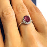 GIA Certified 1.81 Carat No-heat Padparadscha Sapphire & Diamond Ring