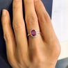 GIA Certified 1.81 Carat No-heat Padparadscha Sapphire & Diamond Ring