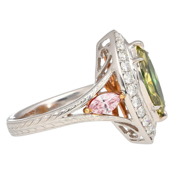 GIA Certified 1.92 carat Brownish Greenish Yellow Marquise Cut Diamond Ring – Assay Jewelers