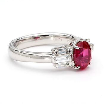 GIA Certified 2 Carat Pigeon Blood Burma Ruby Platinum Ring – Assay Jewelers
