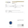 GIA Certified 25 Carat Cabochon Blue Sapphire & Diamond Halo Ring in Platinum