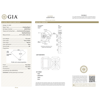 GIA Certified 2.35 Fancy Yellow Diamond Ring With 1.0 CTW Diamond Cluster in 18K White Gold – Assay Jewelers