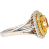 GIA Certified 2.79 Carat Fancy Light Yellow Radiant Cut Diamond 18K Gold Ring