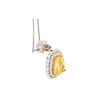 GIA Certified 3.28 Carat Fancy Intense Yellow Shield Kite Cut Natural Diamond Pendant Necklace