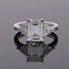 GIA Certified 3.45 Carat F/VVS2 Emerald Cut Diamond Engagement 3 Stone Ring