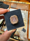 GIA Certified 3.48 Carat Radiant Cut Light Pink Diamond Ring in 18K White Gold