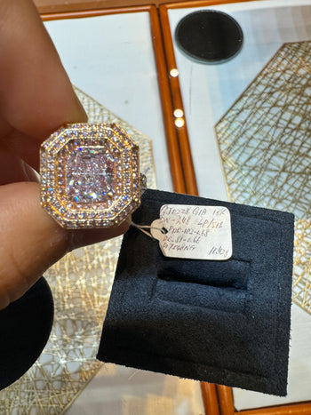 GIA Certified 3.48 Carat Radiant Cut Light Pink Diamond Ring in 18K White Gold – Assay Jewelers