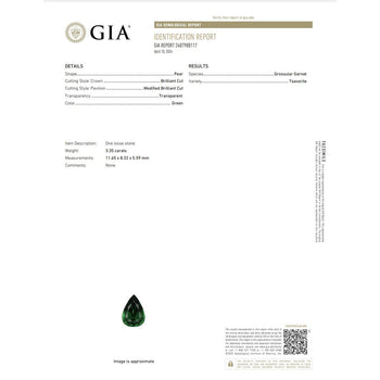 GIA Certified 3.55ct Pear Cut Tsavorite Diamond Cocktail Ring – Assay Jewelers